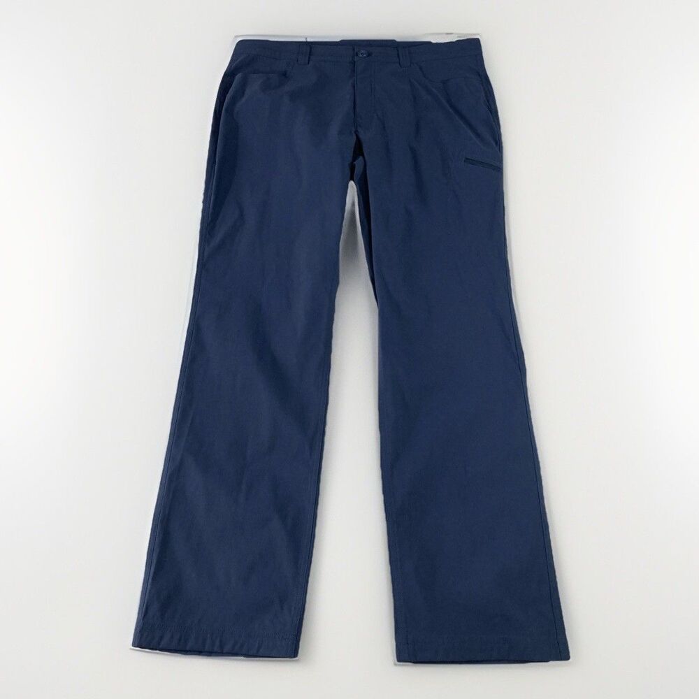 Eddie Bauer Rainier Pants Womens 16 Blue Cargo Stretch Hiking Outdoor